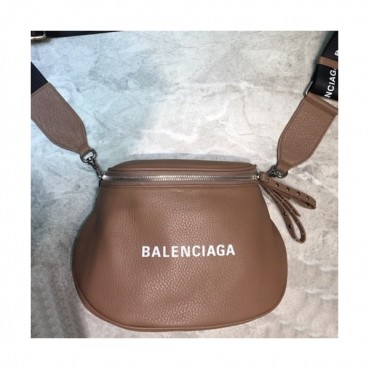 Balenciaga 2019 Leather  Shoulder Bag,24CM - 발렌시아가 2019 남여공용 레더 숄더백,BGB0364,24CM,브라운