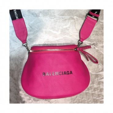 Balenciaga 2019 Leather  Shoulder Bag,24CM - 발렌시아가 2019 남여공용 레더 숄더백,BGB0363,24CM,핫핑크