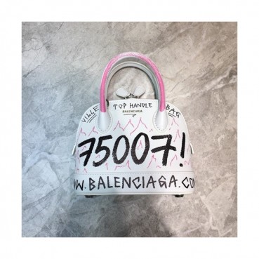 Balenciaga 2019 Ville Top Handle Shoulder Bag,18CM - 발렌시아가 2019 빌 탑 핸들 숄더백,BGB0336,18CM,화이트