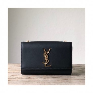 Saint Laurent 2019 Leather Shoulder Bag,20CM - 입생로랑 2019 레더 여성용 숄더백,8529, SLB0425,20CM,블랙