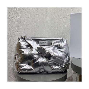 Maison Margiela 2019 Glam Slam Leather Large Shoulder Bag / Clutch Bag,42cm - 메종 마르지엘라 2019 글램 슬램 레더 라지 숄더백 / 클러치백,MMB0022,42cm,실버