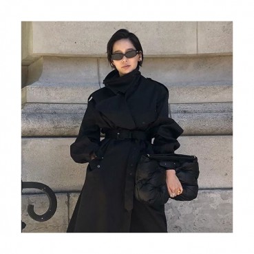 Maison Margiela 2019 Glam Slam Leather Large Shoulder Bag / Clutch Bag,42cm - 메종 마르지엘라 2019 글램 슬램 레더 라지 숄더백 / 클러치백,MMB0019,42cm,블랙 