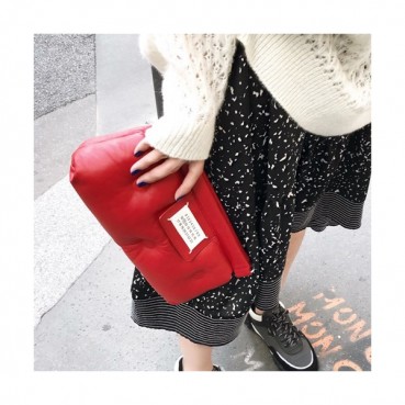 Maison Margiela 2019 Glam Slam Leather Small Chain Shoulder Bag / Clutch Bag,29cm - 메종 마르지엘라 2019 글램 슬램 레더 스몰 체인 숄더백 / 클러치백,MMB0017,29cm,레드