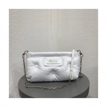 Maison Margiela 2019 Glam Slam Leather Small Chain Shoulder Bag / Clutch Bag,29cm - 메종 마르지엘라 2019 글램 슬램 레더 스몰 체인 숄더백 / 클러치백,MMB0015,29cm,화이트