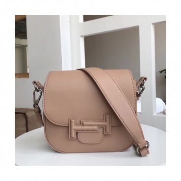 Tod's 2019 Double T Leather Shoulder Bag,22cm - 토즈 2019 더블 티 레더 숄더백,TODB0014,22cm,베이지핑크