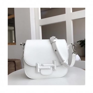 Tod's 2019 Double T Leather Shoulder Bag,22cm - 토즈 2019 더블 티 레더 숄더백,TODB0013,22cm,화이트