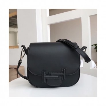 Tod's 2019 Double T Leather Shoulder Bag,22cm - 토즈 2019 더블 티 레더 숄더백,TODB0011,22cm,블랙