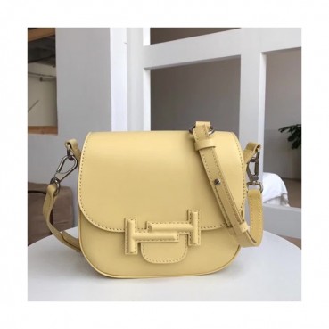 Tod's 2019 Double T Leather Shoulder Bag,22cm - 토즈 2019 더블 티 레더 숄더백,TODB0010,22cm,옐로우