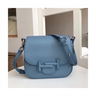 Tod's 2019 Double T Leather Shoulder Bag,22cm - 토즈 2019 더블 티 레더 숄더백,TODB0009,22cm,블루
