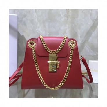 Chole 2019 Annie Leather Shoulder Bag, 22cm -  끌로에 2019 애니 레더 숄더백,CLB0122,22cm,레드