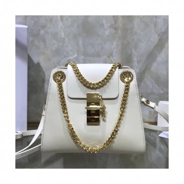 Chole 2019 Annie Leather Shoulder Bag, 22cm -  끌로에 2019 애니 레더 숄더백,CLB0121,22cm,화이트