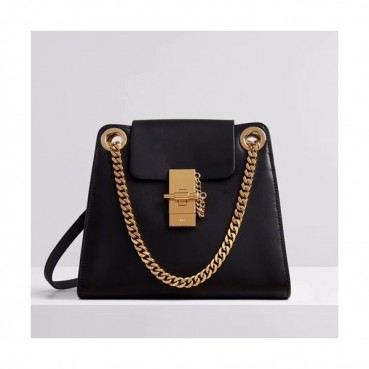 Chole 2019 Annie Leather Shoulder Bag, 22cm -  끌로에 2019 애니 레더 숄더백,CLB0117,22cm,블랙
