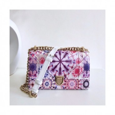 Dior 2019 Dior Rama Leather Chain Shoulder Bag ,22CM - 디올 2019 디올라마 레더 여성용 체인 숄더백 DIOB0289,22cm,화이트+멀티