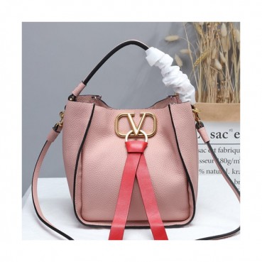 Valentino 2019 V-ring Leather Tote Shoudler Bag,22CM 