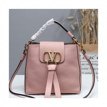 Valentino 2019 V-ring Leather Tote Shoudler Bag,22CM 