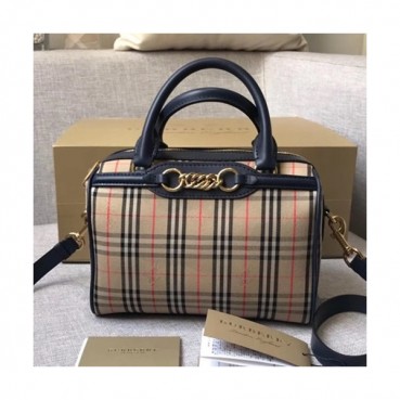 Burberry 2019 Tote Shoulder Bag,23/31CM - 버버리 2019 여성용 토트 숄더백,BURB0309,23/31CM,블루+베이지