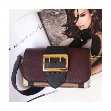 Burberry 2019 Leather Buckle Small Shoulder Bag, 19.5cm - 버버리 2019 레더 버클 스몰 숄더백 ,BURB0300,19.5cm,다크와인