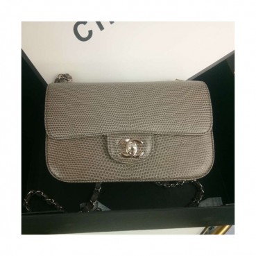 Chanel 2019 Lizard Leather Chain Shoulder Bag - 샤넬 2019 리저드 레더 체인 숄더백 CHAB0815,그레이(금장)
