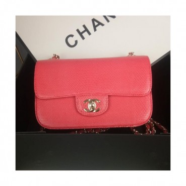 Chanel 2019 Lizard Leather Chain Shoulder Bag - 샤넬 2019 리저드 레더 체인 숄더백 CHAB0813,레드핑크(금장)