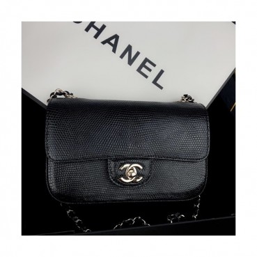 Chanel 2019 Lizard Leather Chain Shoulder Bag - 샤넬 2019 리저드 레더 체인 숄더백 CHAB0810,블랙(금장)