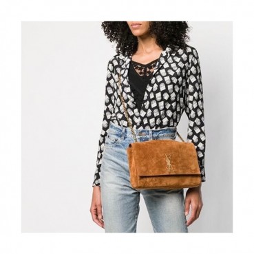 Saint Laurent 2019 Women Kate Reversible Chain Shoulder Bag ,28.5CM - 입생로랑 2019 여성용 케이트 리버서블 체인 숄더백 553804 , SLB0382,28.5CM,브라운(금장)