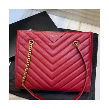 Saint Laurent 2019 Tribeca Women Shoulder Shopper Bag,28.5CM - 입생로랑 2019 트리베카 여성용 숄더 쇼퍼백,568865 , SLB0380,28.5CM,레드