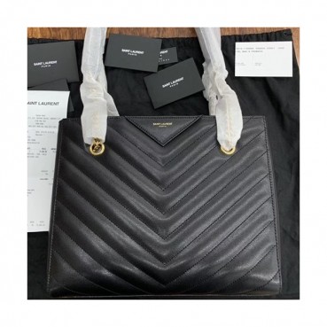 Saint Laurent 2019 Tribeca Women Shoulder Shopper Bag,28.5CM - 입생로랑 2019 트리베카 여성용 숄더 쇼퍼백,568865 , SLB0379,28.5CM,블랙