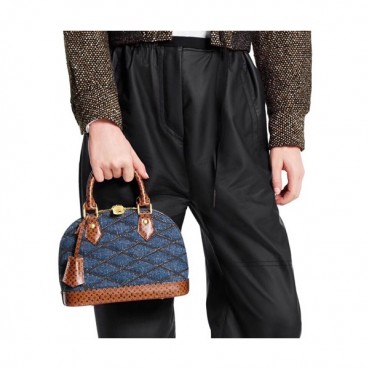 Louis Viutton 2019  Alma BB Denim Tote Shouder Bag ,23.5cm - 루이비통 2019 알마 BB 데님 여성용 토트 숄더백 M55048,LOUB1429 ,23.5cm,블루+브라운