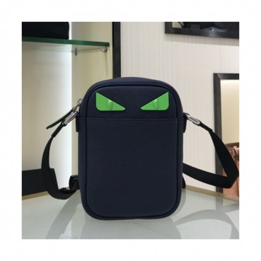 Fendi 2019 Leather Shoulder Bag, 19cm - 펜디 2019 레더 남여공용 숄더백,FENB0413,19cm,네이비