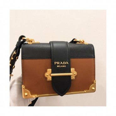 Prada Cahier Leather Shoulder Bag,20cm - 프라다 카이에 레더 여성용 숄더백 ,1BD045