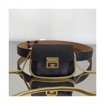 Givenchy 2019 Leather Chain Shoulder Bag / Belt Bag,12CM - 지방시 2019 레더 체인 숄더백 / 벨트백,GVB0062,12CM,블랙