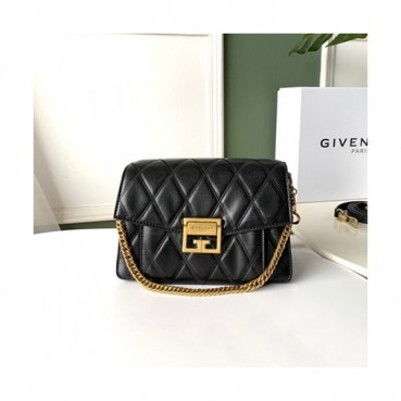 Givenchy 2019 GV3 Leather Medium Chain Shoulder Bag,21.5CM - 지방시 2019 GV3 레더 미듐 체인 숄더백,GVB0058,21.5CM,블랙