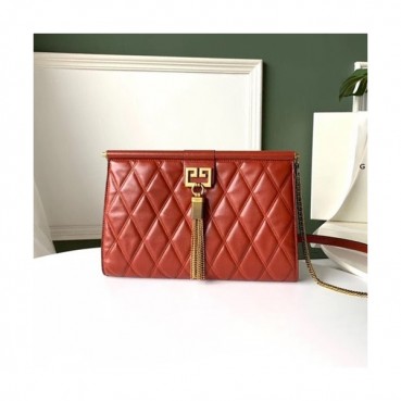 Givenchy 2019 GEM Leather Chain Shoulder Bag,28CM - 지방시 2019 젬 레더 체인 숄더백,GVB0053,28CM,레드