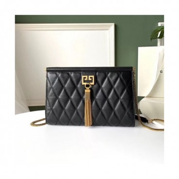 Givenchy 2019 GEM Leather Chain Shoulder Bag,28CM - 지방시 2019 젬 레더 체인 숄더백,GVB0052,28CM,블랙