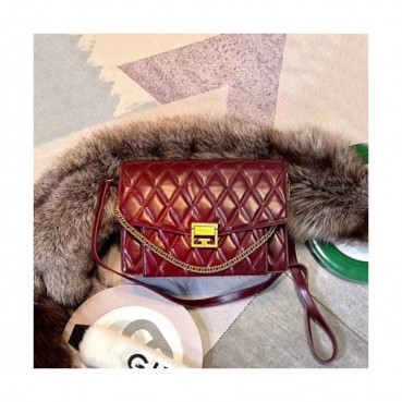 Givenchy 2019 GV3 Leather Large Chain Shoulder Bag,29CM - 지방시 2019 GV3 레더 라지 체인 숄더백,GVB0049,29CM,와인