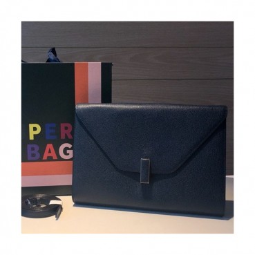 Valextra 2019 Epsom Leather Shoulder Bag,28CM - 발렉스트라 2019 엡송 레더 숄더백,VALB0100,28CM,네이비