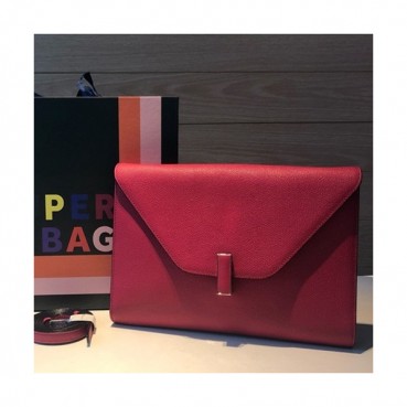 Valextra 2019 Epsom Leather Shoulder Bag,28CM - 발렉스트라 2019 엡송 레더 숄더백,VALB0097,28CM,레드