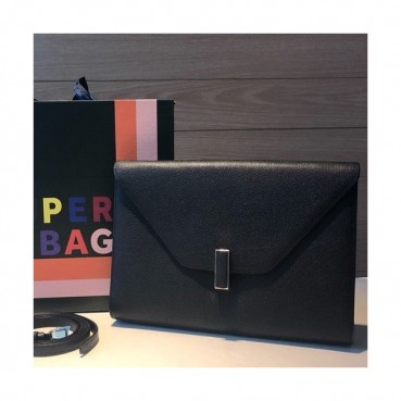 Valextra 2019 Epsom Leather Shoulder Bag,28CM - 발렉스트라 2019 엡송 레더 숄더백,VALB0096,28CM,블랙