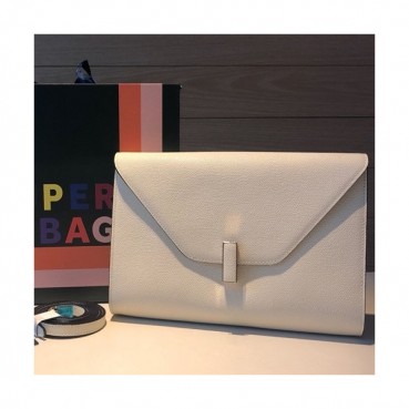 Valextra 2019 Epsom Leather Shoulder Bag,28CM - 발렉스트라 2019 엡송 레더 숄더백,VALB0094,28CM,화이트