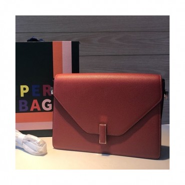 Valextra 2019 Epsom Leather Shoulder Bag,26CM - 발렉스트라 2019 엡송 레더 숄더백,VALB0083,26CM,레드브라운