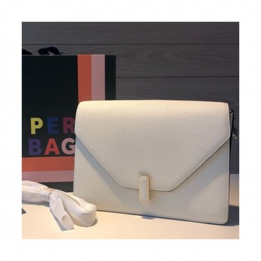 Valextra 2019 Epsom Leather Shoulder Bag,22/26CM - 발렉스트라 2019 엡송 레더 숄더백,VALB0070,22/26CM,화이트