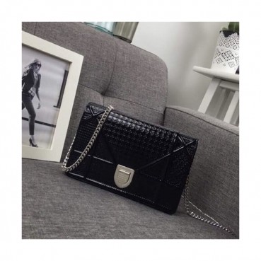 Dior 2019 Dior Rama Leather Chain Shoulder Bag ,19CM - 디올 2019 디올라마 레더 여성용 체인 숄더백 DIOB0245,19cm,블랙