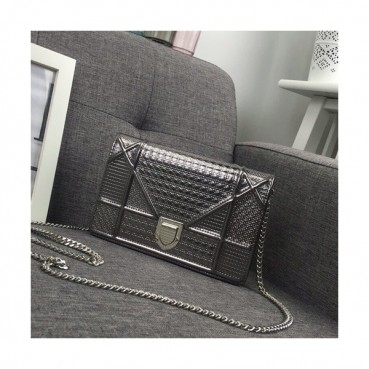 Dior 2019 Dior Rama Leather Chain Shoulder Bag ,19CM - 디올 2019 디올라마 레더 여성용 체인 숄더백 DIOB0244,19cm,다크그레이