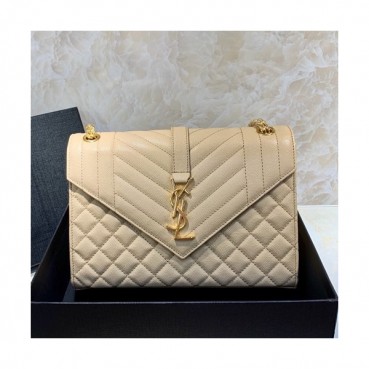 Saint Laurent 2019 Women Envelop Satchel Shoulder Bag,24CM - 입생로랑 2019 여성용 엔벨롭 사첼 숄더백 487206 , SLB0365,24CM,베이지
