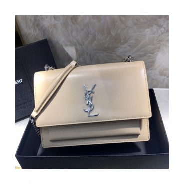 Saint Laurent 2019 Women Monogram Shoulder Bag,22CM - 입생로랑 2019 여성용 모노그램 숄더백 442906 , SLB0358,22CM,베이지
