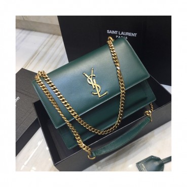 Saint Laurent 2019 Women Monogram Shoulder Bag,22CM - 입생로랑 2019 여성용 모노그램 숄더백 442906 , SLB0356,22CM,그린