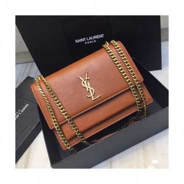 Saint Laurent 2019 Women Monogram Shoulder Bag,22CM - 입생로랑 2019 여성용 모노그램 숄더백 442906 , SLB0355,22CM,브라운