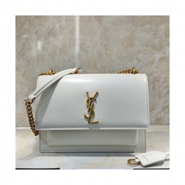 Saint Laurent Women Monogram Shoulder Bag,22CM - 입생로랑 여성용 모노그램 숄더백 442906 , SLB0353,22CM,화이트