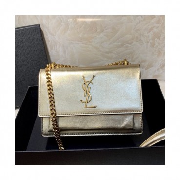 Saint Laurent Women Monogram Shoulder Bag,19CM - 입생로랑 여성용 모노그램 숄더백 441972 , SLB0347,19CM,옐로우골드