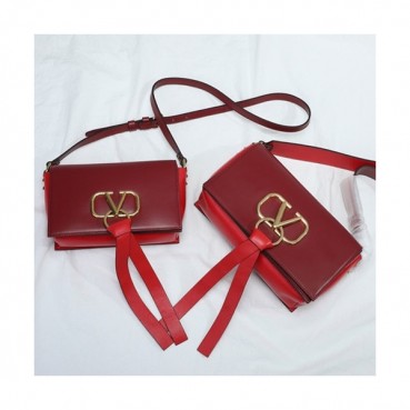 Valentino 2019 V-ring Leather Shoudler Bag,20/25CM 